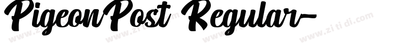 PigeonPost Regular字体转换